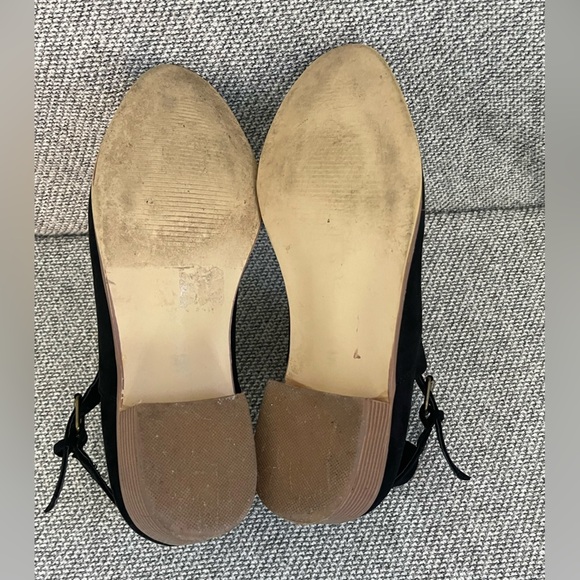 JustFab Black Ankle Booties with Suede Finish - Picture 12 of 16